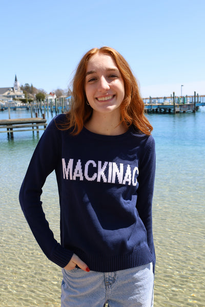 Classic Cotton MACKINAC Sweater Navy