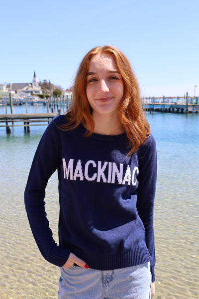 Classic Cotton MACKINAC Sweater Navy