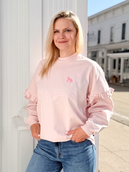 Spirit Ruffle Jersey-Pink Frost