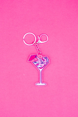 Acrylic Martini Keychain
