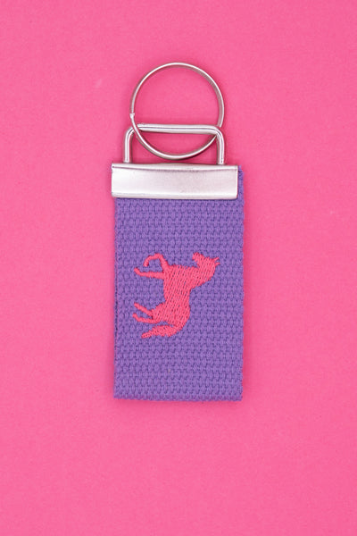Embroidered Pony Keychain