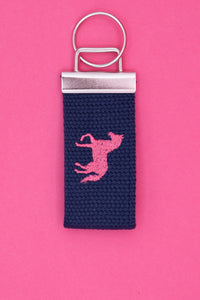 Embroidered Pony Keychain