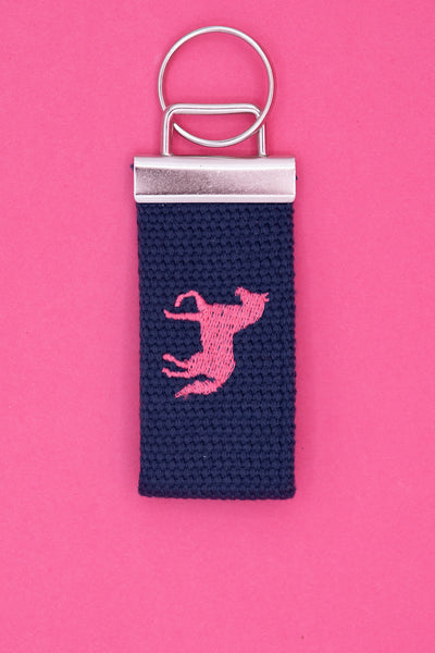 Embroidered Pony Keychain