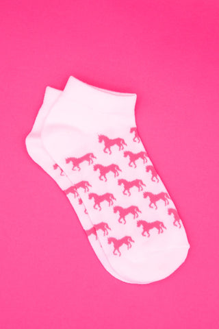 Grid Pattern Short Sock