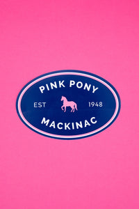 Oval Sticker Pink Pony Mackinac