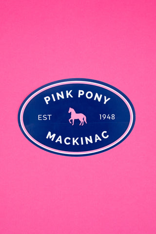 Oval Sticker Pink Pony Mackinac