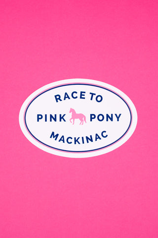 Oval Race Sticker