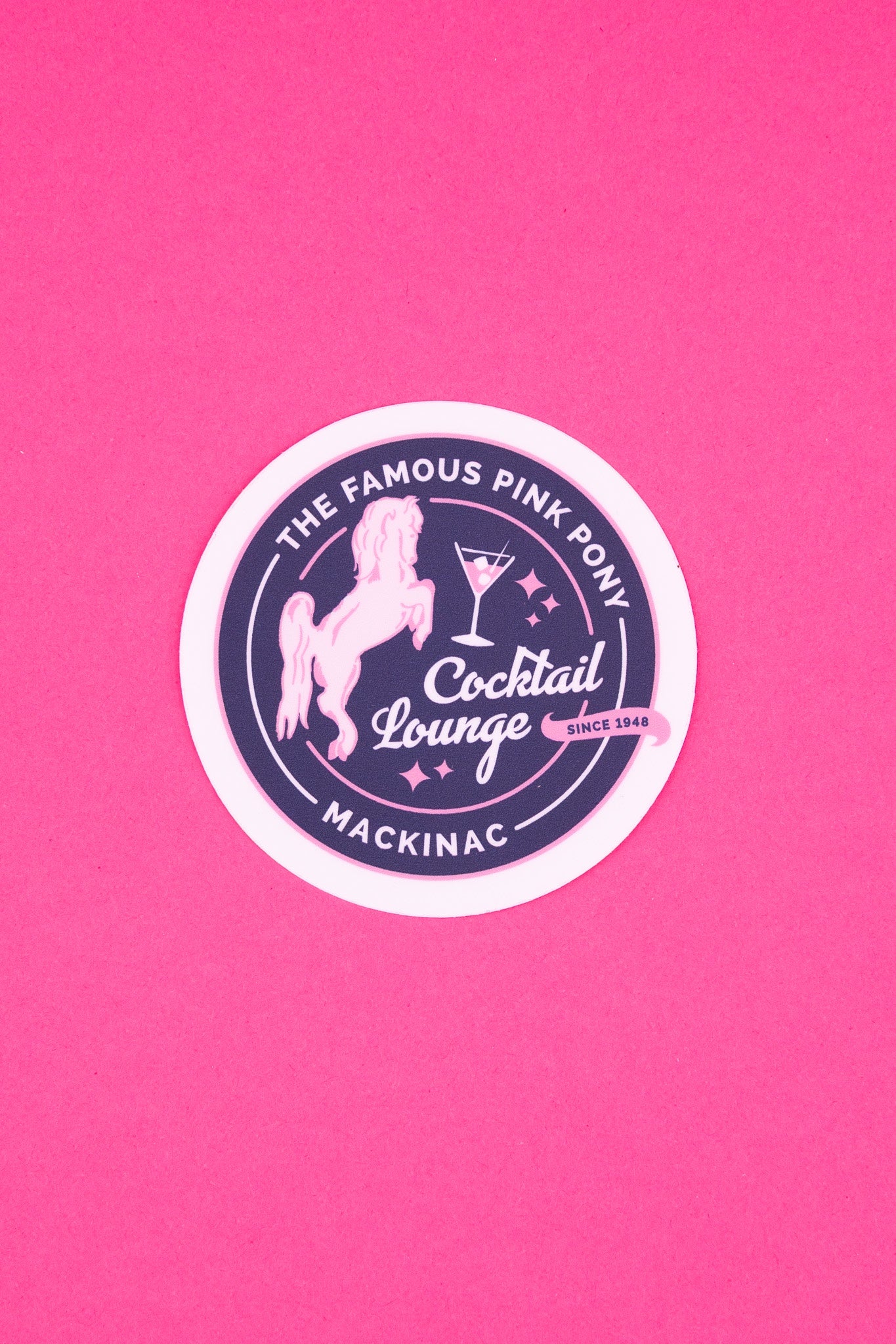 Sticker Retro Circle Logo