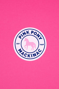 Pink Pony Mackinac Logo Sticker