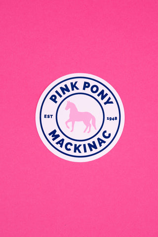 Pink Pony Mackinac Logo Sticker