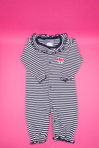 Newborn  Ruffled Striped Romper