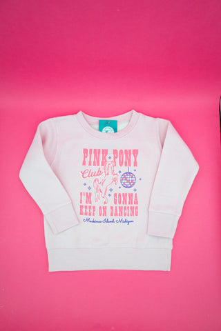 Toddler Pink Pony Graphic Crewneck Sweatshirt