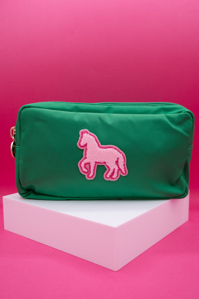 Custom Pony Charm Small Pouch with Patch