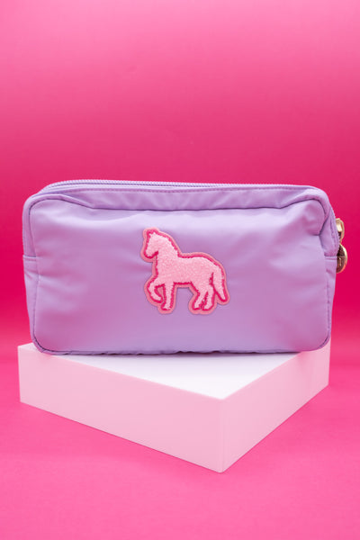 Custom Pony Charm Small Pouch with Patch
