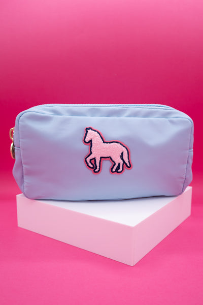 Custom Pony Charm Small Pouch with Patch