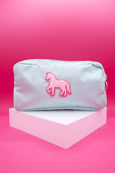 Custom Pony Charm Small Pouch with Patch
