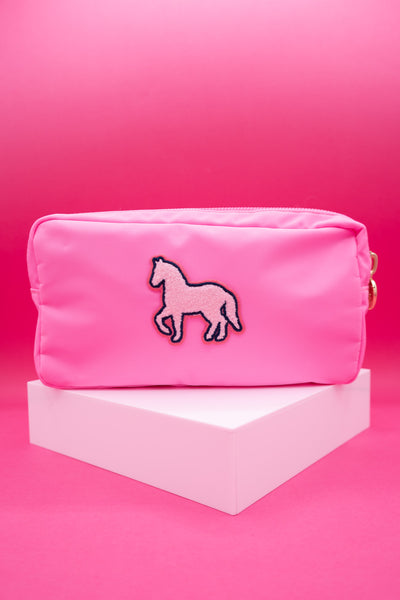 Custom Pony Charm Small Pouch with Patch