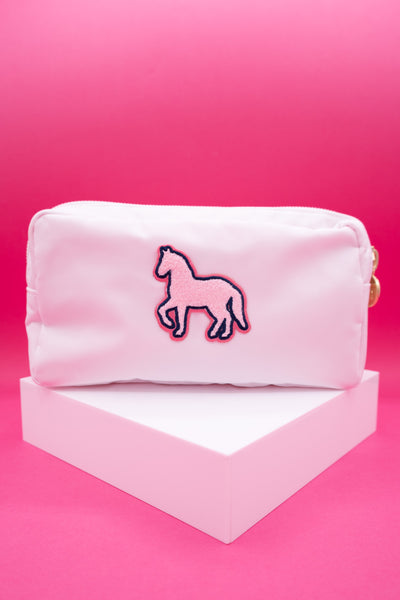 Custom Pony Charm Small Pouch with Patch