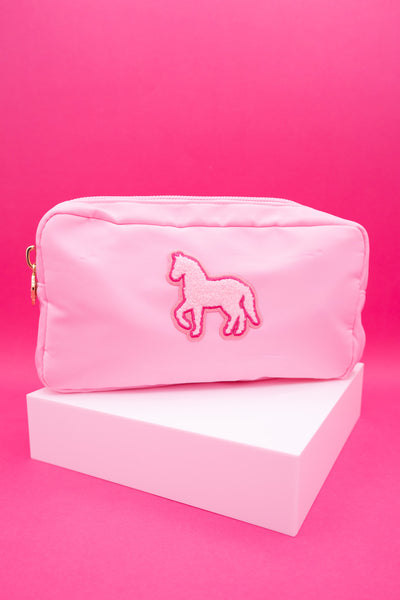 Custom Pony Charm Small Pouch with Patch