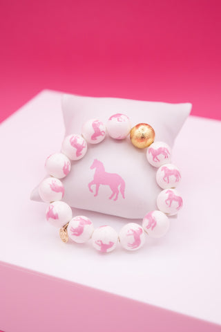Custom Pink Pony Bracelet