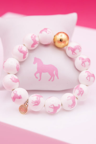Custom Pink Pony Bracelet