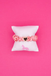 Satin Heart Scrunchie