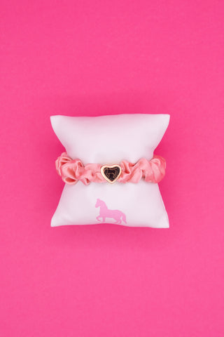 Satin Heart Scrunchie