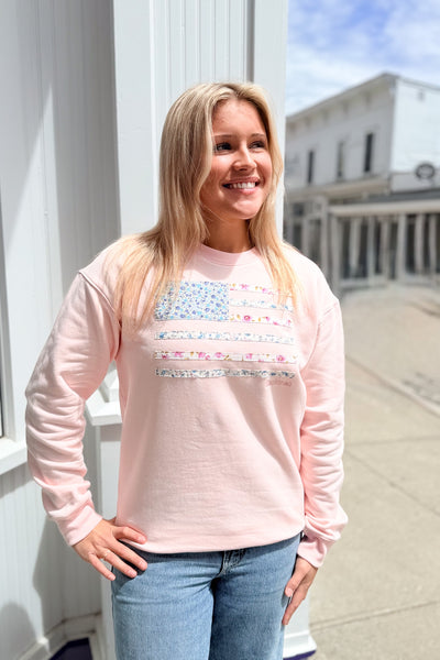 Flag Applique Sweatshirt