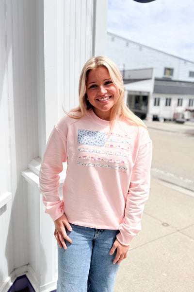 Flag Applique Sweatshirt