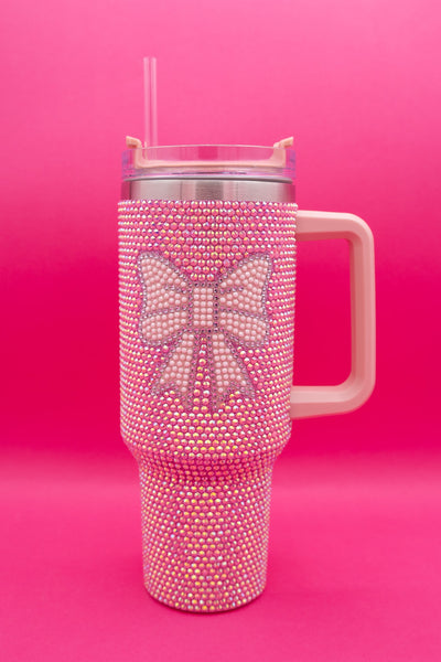 Sequin 40oz Bow Tumbler