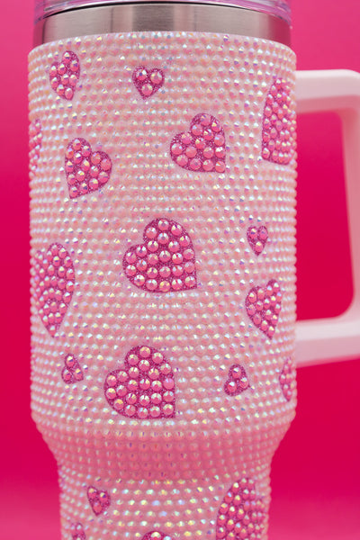 Sequin 40oz Heart Tumbler