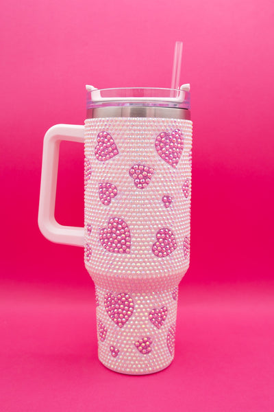 Sequin 40oz Heart Tumbler