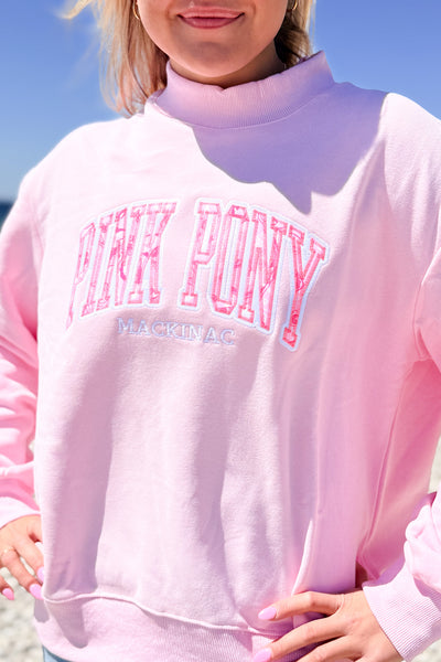 PPM Mock Neck Sweatshirt-Lt.Pink