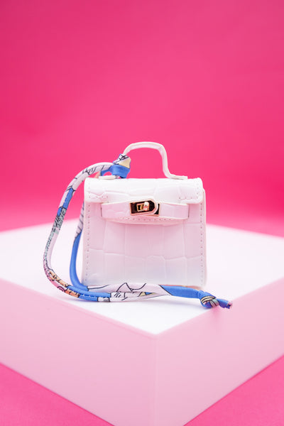 Faux Croc Handbag Charm Mini Purse