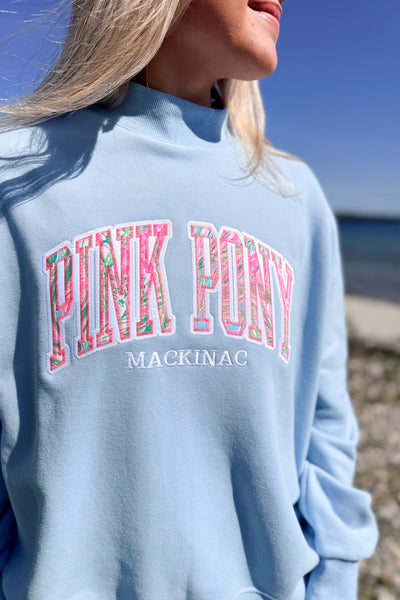 PPM Mock Neck Sweatshirt-Lt. Blue