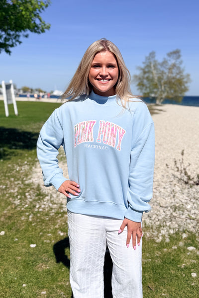 PPM Mock Neck Sweatshirt-Lt. Blue
