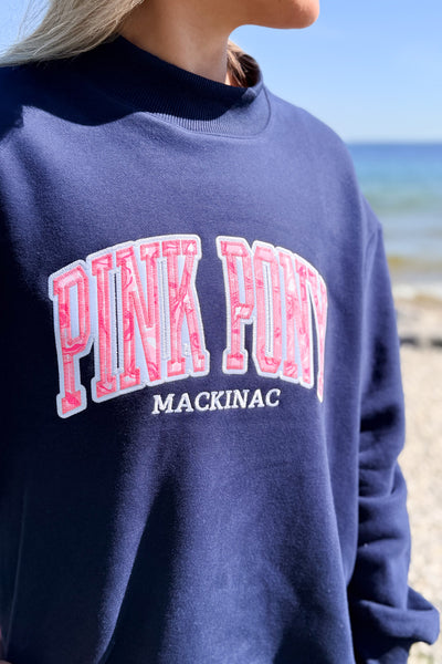 PPM Mock Neck Sweatshirt-Navy