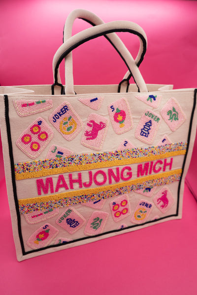 Beaded Mahjong Mich Tote