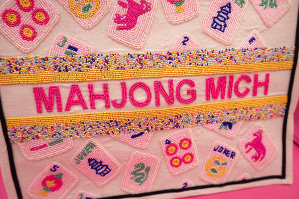 Beaded Mahjong Mich Tote