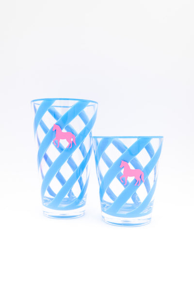 Blue Stripe Acrylic Tumbler