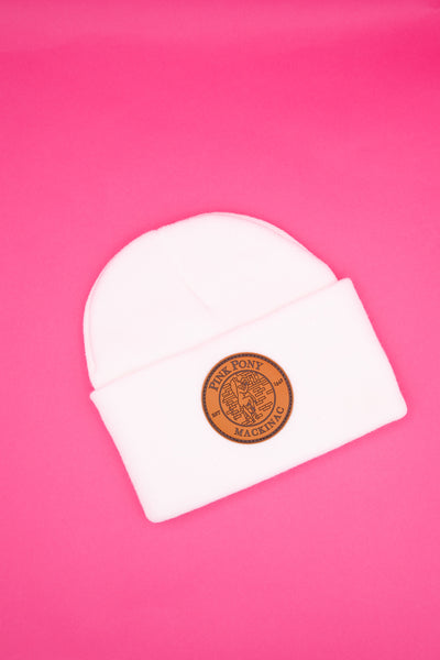 Beanie with Leather Patch