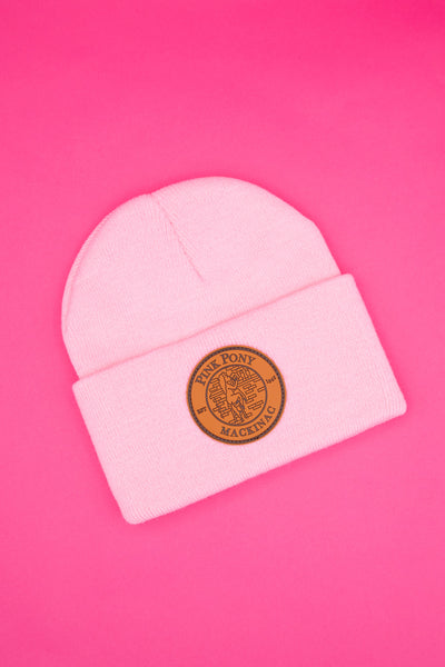 Beanie with Leather Patch