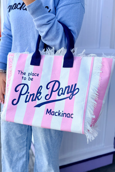 Place To Be Striped Mackinac Tote