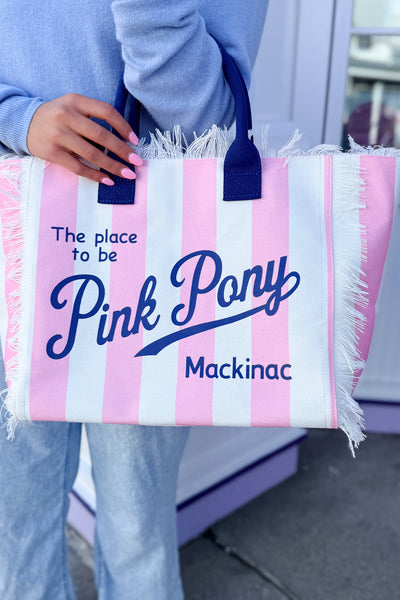 Place To Be Striped Mackinac Tote
