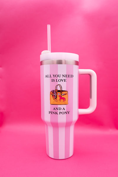 Water Tumbler w/Straw