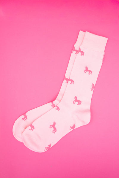 Pink Pony Tiny Horses Long Socks