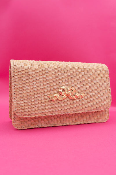 Ruby Straw Clutch