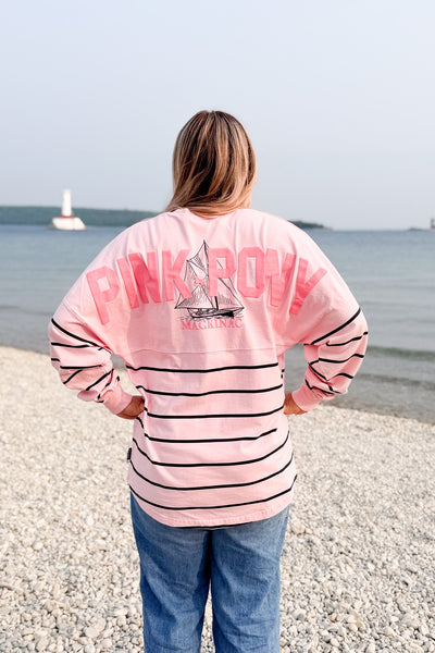 Spirit Stripe Jersey-Pink/Navy