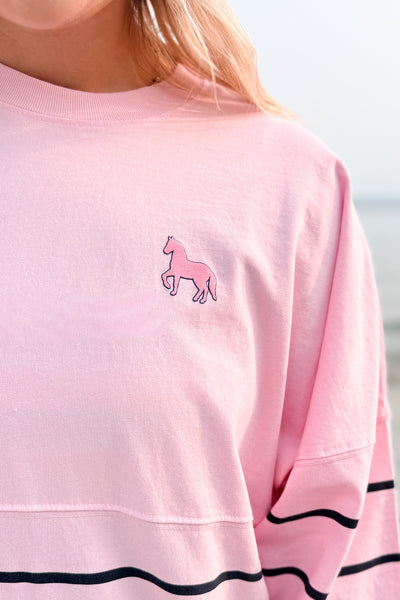 Spirit Stripe Jersey-Pink/Navy