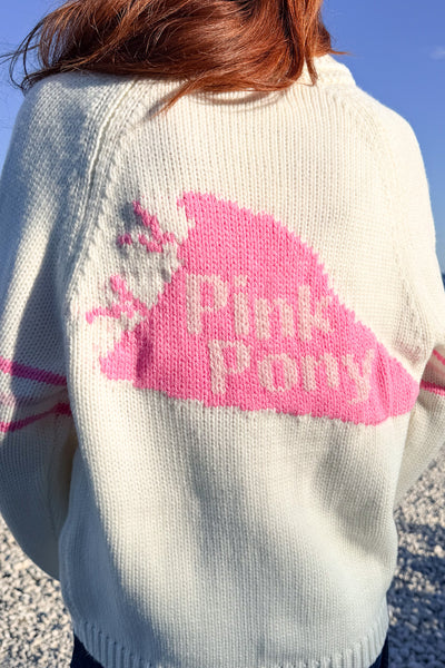 Pennant Flag Cardigan-Ivory